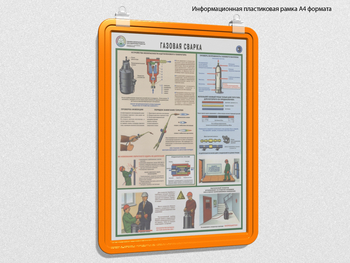 Пластиковая рамка для плаката а4 (оранжевая) - Перекидные системы для плакатов, карманы и рамки - Пластиковые рамки - . Магазин Znakstend.ru